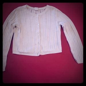 baby GAP white cardigan.
